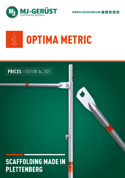 MJ OPTIMA METRIC Preisliste EN