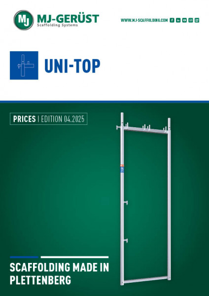 MJ UNI TOP Preisliste EN